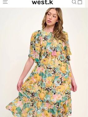West K Everly Flowy Tiered Dress with Tassels